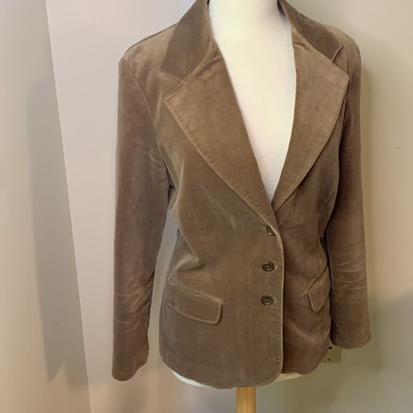 Vintage mid 70s velvet blazer in tan/ brown size 8 Brooks additions. - Picture 2 of 12